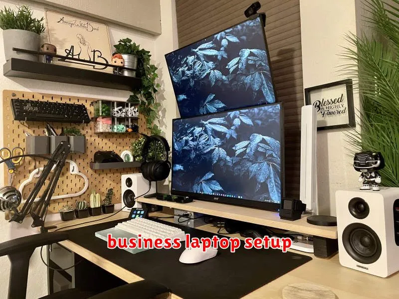 business laptop setup