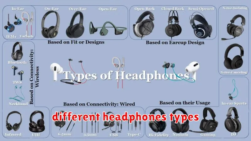 different headphones types