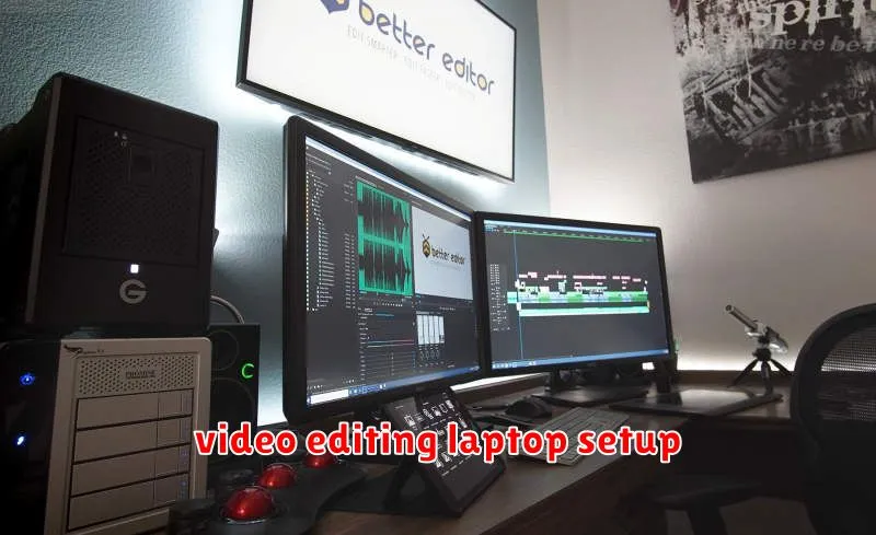 video editing laptop setup